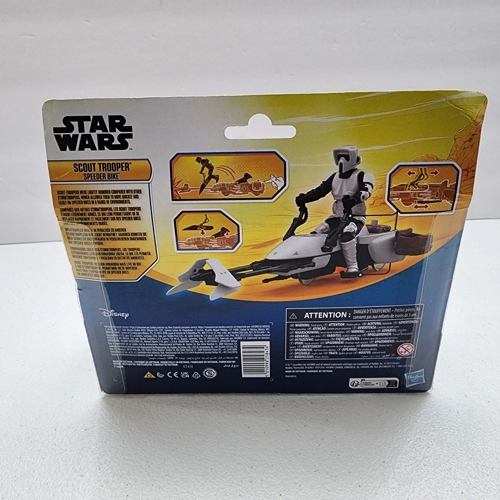 Disney Star Wars Epic World Of Action Mandalorian w/ Speeder Bike Hasbro NEW